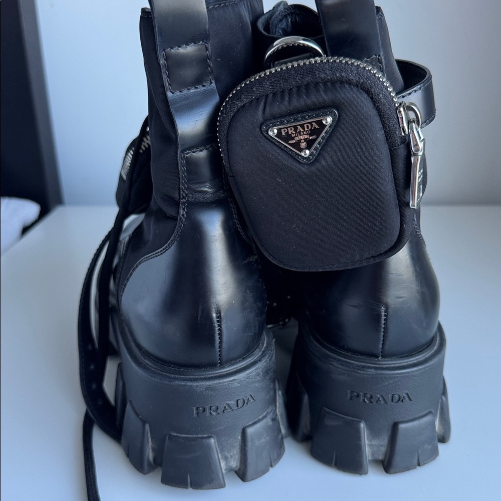Prada Black Combat Boots